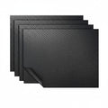 Lumicook set of three black non-stick oven liners with a textured surface for easy cleaning and heat protection.